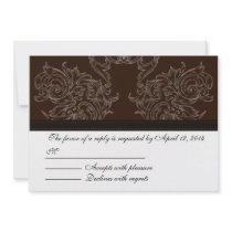Wedding RSVP card hand drawn flowers invitations by ZastroDesign Wedding RSVP card hand drawn flowers invitations