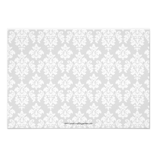 Wedding RSVP Cards Black Damask 2 Monogram Announcements