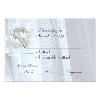 Wedding RSVP Cards, Vintage Lace