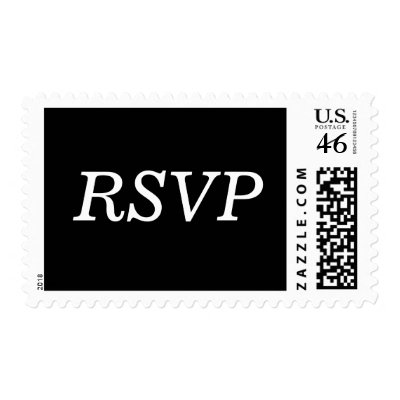 Wedding RSVP Example Stamps by White Wedding