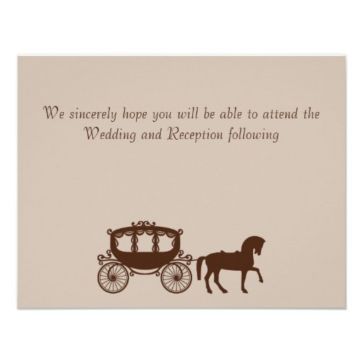 Wedding RSVP Horse and Carriage Invitation