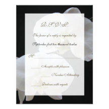 Wedding RSVP Invitation Card -- Orchids
