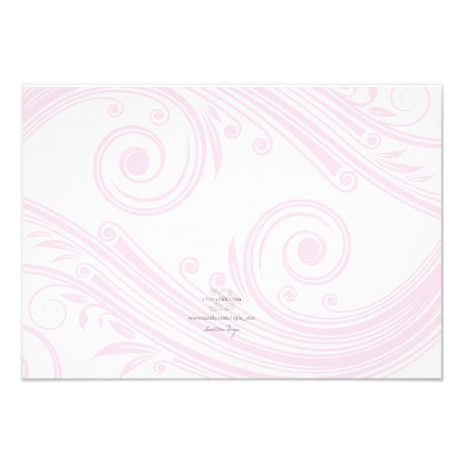 Wedding RSVP Magenta Classic Scroll Fleurish Personalized Invite