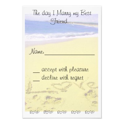 Wedding RSVP Personalized Announcement
