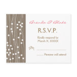 Wedding RSVP Post Card - Organic Dots and Lines