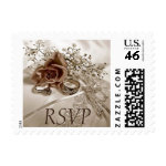 Wedding RSVP postage stamp