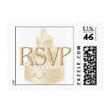 Wedding RSVP postage stamps stamp