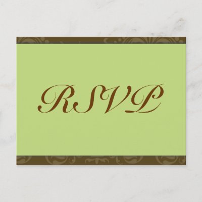 Wedding RSVP  Postcard