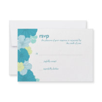 Wedding RSVP Response Card // Lush Tropics // Blue