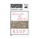 Wedding RSVP stamp - Organic Dots and Lines