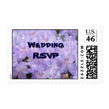 Wedding RSVP stamps Lavender Rhodies Invitations