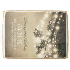 wedding rustic branches string lights Jumbo Cookie