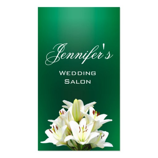 Wedding Salon Business Card (front side)