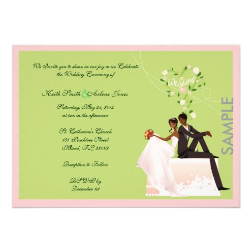 Wedding SAMPLE invitation