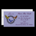 Wedding Save The Date Birds On Wreath Card photo cards