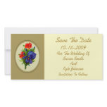 Wedding Save The Date Blue Iris Bouquet Card photo cards
