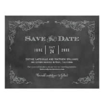 Wedding Save the Date Card | Vintage Wine Vineyard