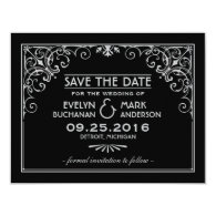 Wedding Save the Date Cards | Art Deco Style Invitations