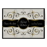 Wedding Save the Date Gold Black Elegant Burst Card