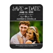 Wedding Save the Date Magnet | Black Chalkboard