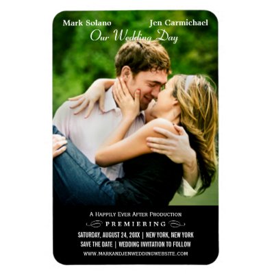 Wedding Save the Date Magnet Movie Poster Design by Plush Paper