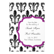 Wedding Save the Date | New Orleans | Fuschia Personalized Invites