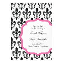 Wedding Save the Date | New Orleans | Pink Invitation