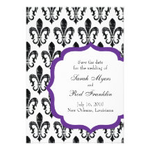 Wedding Save the Date | New Orleans | Purple Cards