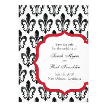 Wedding Save the Date | New Orleans | Red Custom Announcement