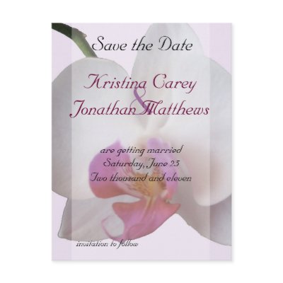 Wedding Save the Date Pink Iris Postcard