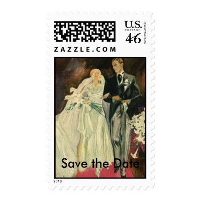 Wedding, Save the Date Postage Stamp