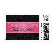 Wedding Save the Date Postage Stamp - pink stamp