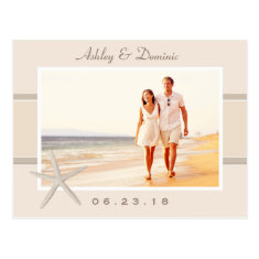 Wedding Save the Date Postcards | Neutral Starfish