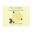 Wedding Save the date Postcards, Yellow postcard