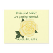 Wedding Save the date Postcards, Yellow postcard