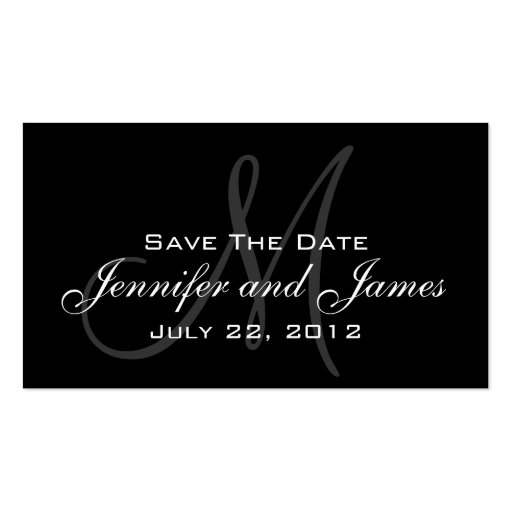 Wedding Save the Date Website Card Business Card (front side)