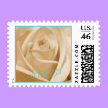 Wedding: Seafoam and Sand  - small postage stamps stamps
