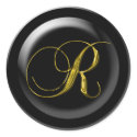 Wedding Seals In Gold Letter R stickers