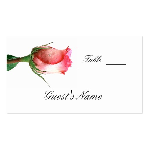 Wedding  Seating Card Template Business Cards (front side)