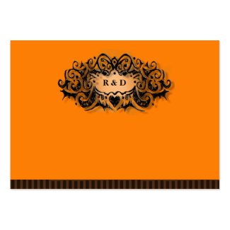 Wedding Seating Cards BLANK Halloween Orange Black
