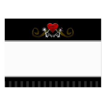 Wedding Seating Cards Blank - Skeletons With Heart Large Business Cards (pack Of 100) by juliea2010 at Zazzle