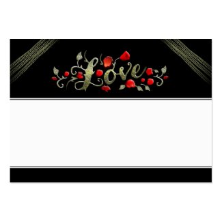 Wedding Seating Cards LOVE Red Roses BLANK