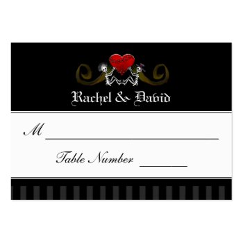 Wedding Seating Cards - Skeletons With Heart Large Business Cards (pack Of 100) by juliea2010 at Zazzle