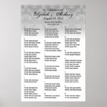 Wedding Seating Chart Poster White Floral