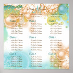 Wedding seating charts Beach theme Posters