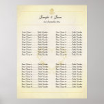Wedding Seating Plan Vintage Parchment Paper Poster