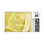 Wedding: Serene Yellow and Grey - postage stamps