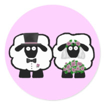 Wedding Sheep Stickers