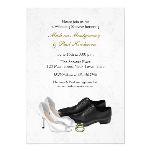 Wedding Shoes, Couple Bridal Shower Invitations