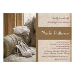 wedding shoes pearls bridal shower invitation